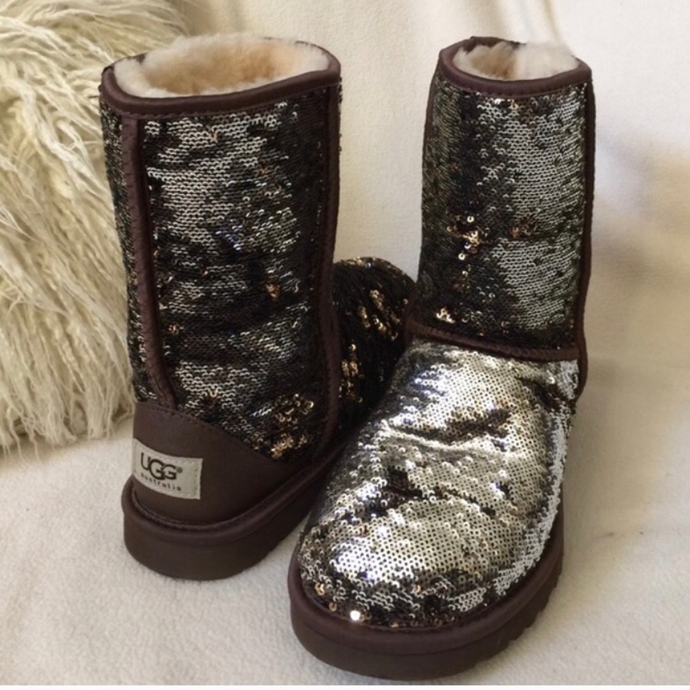 UGG reversible sequin boots